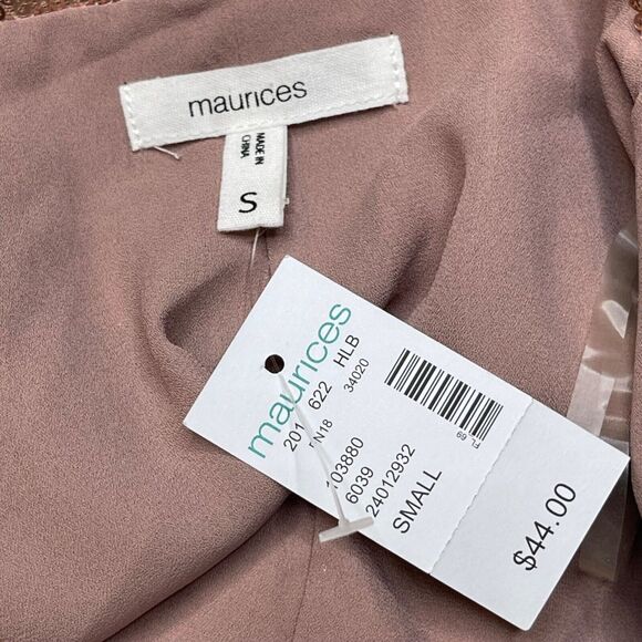 Maurices Cardigan Jacket Women Small Copper Sequin Draped Open Front Half Sleeve - Picture 4 of 8